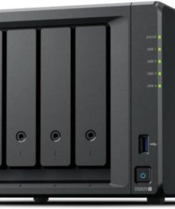 Synology DiskStation DS925+ 4-bay NAS server with AMD Ryzen processor and dual 2.5GbE networking support.