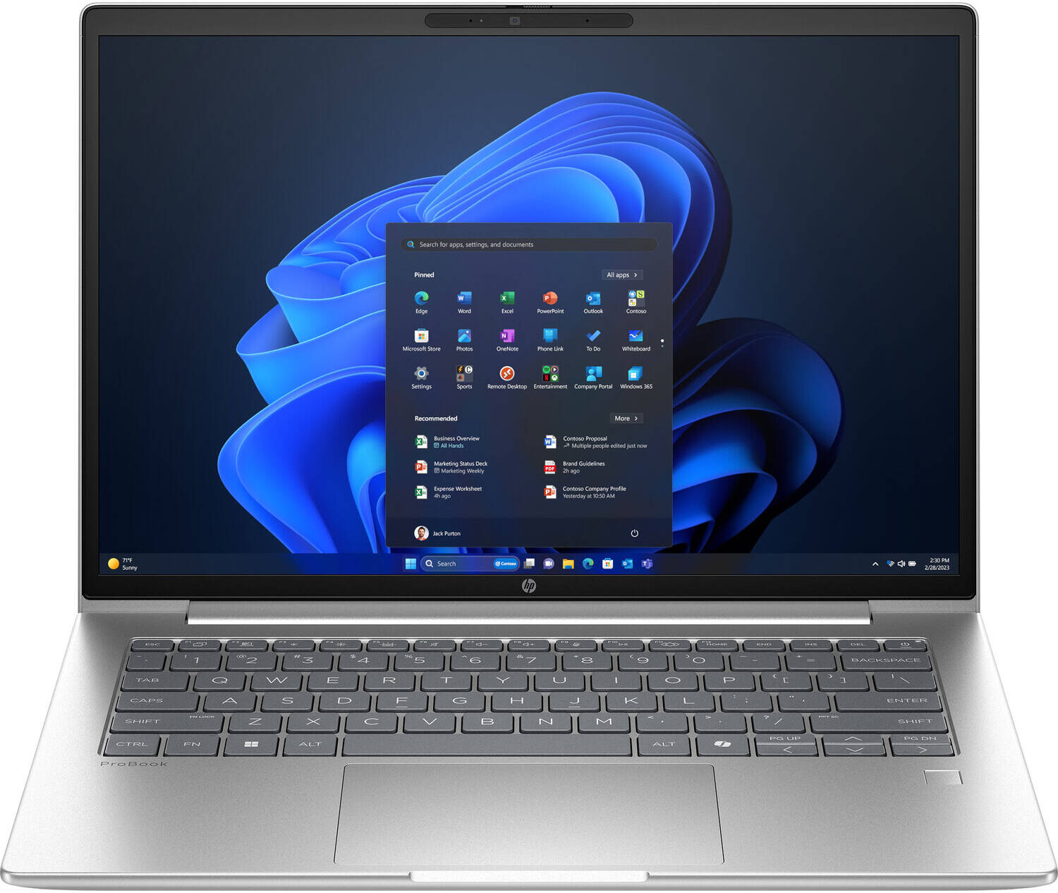 HP ProBook 440 G11 Intel Core Ultra 7 business laptop featuring 14-inch Full HD IPS display.