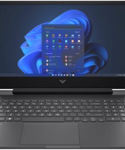 HP Victus 15 gaming laptop featuring Ryzen 5 processor RTX 4050 graphics and 144Hz Full HD display.