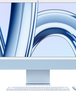 Apple 24-inch iMac M3 Blue 4.5K Retina display all-in-one desktop computer with Touch ID keyboard.