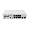 MikroTik CSS610-8G-2S+IN smart managed switch with eight Gigabit Ethernet ports and dual 10G SFP+ uplinks.