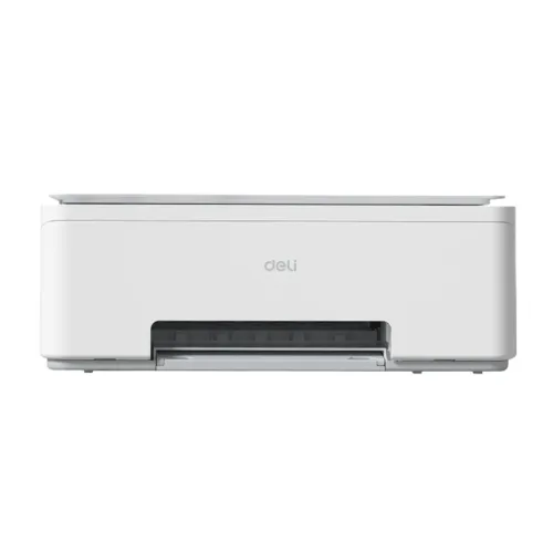 Deli D511W all-in-one color ink tank printer with WiFi Bluetooth scanning copying and high-yield printing.