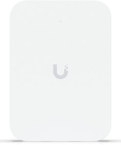 Ubiquiti UniFi U7 In-Wall WiFi 7 enterprise wall access point with integrated Ethernet ports for businesses.