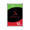 Seagate IronWolf 12TB NAS hard drive 3.5 inch SATA drive shown from top angle displaying label and connector ports