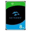 Seagate SkyHawk 8TB Surveillance HDD 3.5 inch SATA hard drive shown from top angle displaying label and connector ports