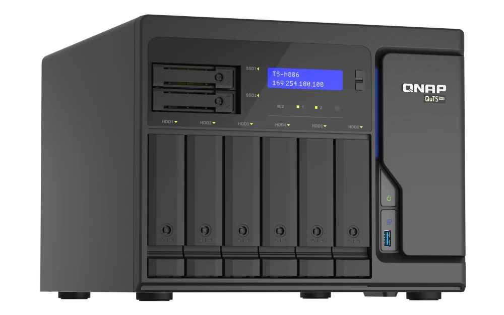 QNAP TS-h886-D1602-8G 8-Bay Enterprise NAS Storage Server - Image 2
