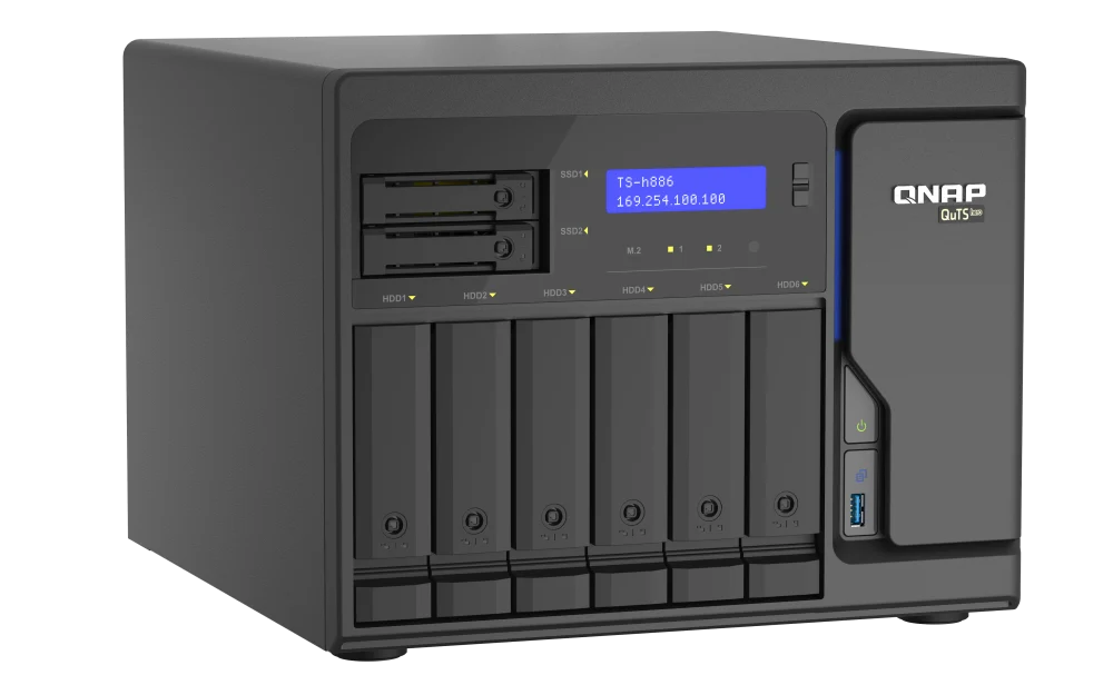 QNAP TS-h886-D1602-8G 8-Bay Enterprise NAS Storage Server - Image 3