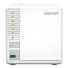 QNAP TS-364-4G 3-bay desktop NAS enclosure front view showing drive bays, LED indicators, and industrial design chassis