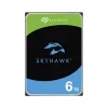Seagate SkyHawk 6TB Surveillance HDD 3.5 inch SATA hard drive shown from top angle displaying label and connector ports
