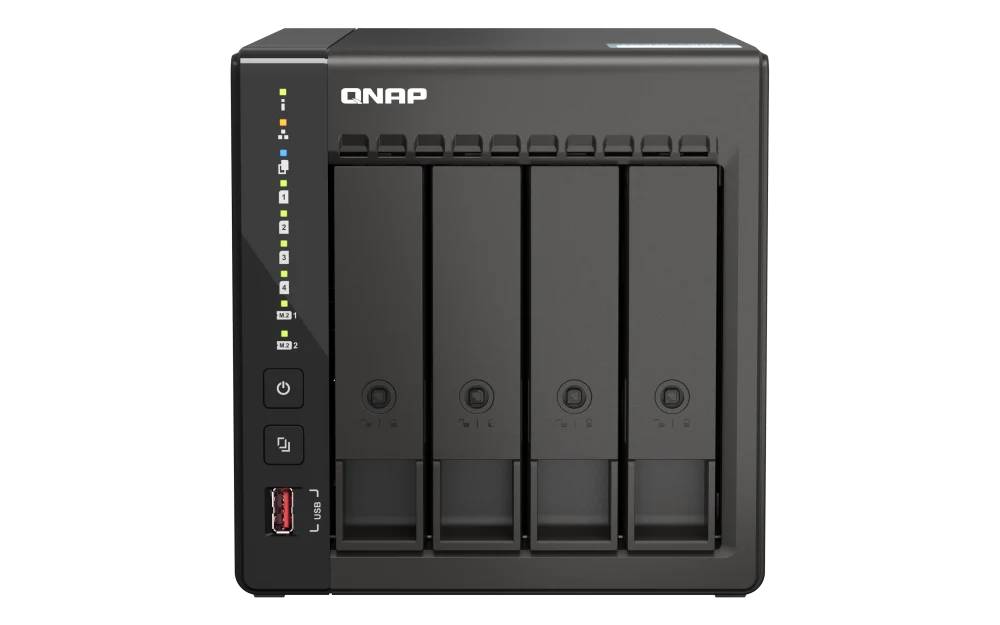 QNAP TS-453E-8G 4-Bay NAS Storage Server with 8GB RAM and 2.5GbE network connectivity for business