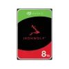Seagate IronWolf 8TB 7200RPM NAS hard drive 3.5 inch SATA drive shown from top angle displaying label and connector ports