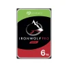 Seagate IronWolf Pro 6TB NAS hard drive 3.5 inch SATA drive shown from top angle displaying label and connector ports