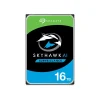 Seagate SkyHawk AI 16TB Surveillance HDD 3.5 inch SATA hard drive shown from top angle displaying label and connector ports