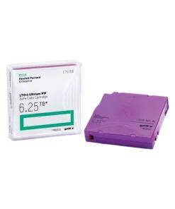 HPE LTO-6 Ultrium C7976B 2.5TB 6.25TB BaFe rewritable data cartridge tape for server backup, archival storage, and data protection