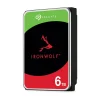 Seagate IronWolf 6TB NAS hard drive 3.5 inch SATA drive shown from top angle displaying label and connector ports