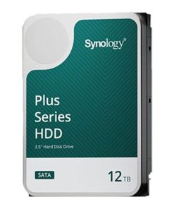 Synology 12TB HAT3310 Plus Series 3.5 Inch SATA III Internal NAS Hard Disk Drive HAT3310-12T front and side view