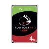 Seagate IronWolf Pro 4TB NAS hard drive 3.5 inch SATA drive shown from top angle displaying label and connector ports
