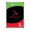 Seagate IronWolf 2TB NAS hard drive 3.5 inch SATA drive shown from top angle displaying label and connector ports