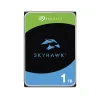 Seagate SkyHawk 1TB Surveillance HDD 3.5 inch SATA hard drive shown from top angle displaying label and connector ports