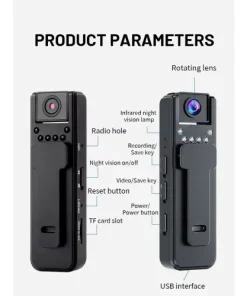 Alternative view of A8 1080P Compact Body Camera with Video Recording