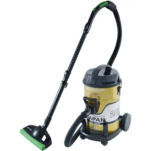 Sharp EC-CA2422-Z gold 22 litre 2400W heavy-duty drum vacuum cleaner with metal telescopic pipe for home use in Bangladesh
