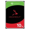 Seagate IronWolf 10TB NAS hard drive 3.5 inch SATA drive shown from top angle displaying label and connector ports