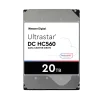 Western Digital Ultrastar 20TB data center hard drive 3.5 inch SATA drive shown from top angle displaying label and connector ports